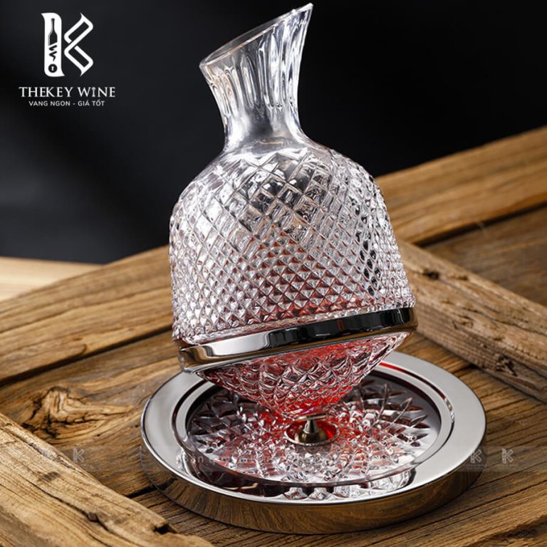 Bình Decanter xoay 360 độ THEKEY WINE