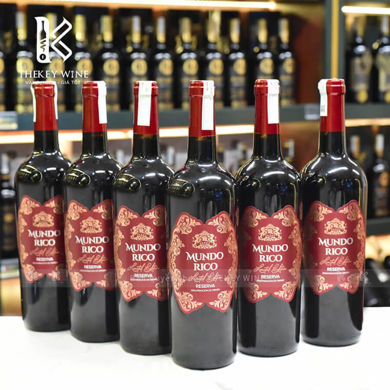 Rượu vang Tây Ban Nha ngon giá rẻ Mundo Rico Reserva