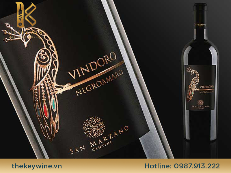 Giá rượu vang đỏ Vindoro Negroamaro 3